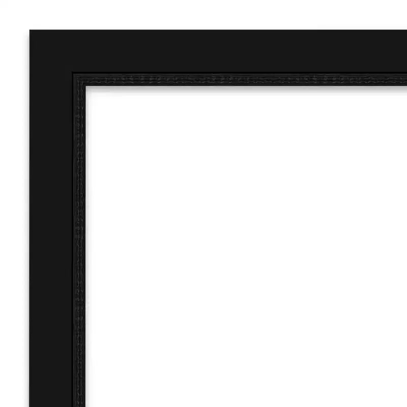 Amanti Art 17" x 51" Avon Framed Full Length On the Door Mirror Black: Modern Rectangle Bedroom & Wall Mounted