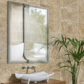 24" x 30" Classic Metal Frame Wall Mirror Chrome - Head West: Beveled, Transitional Style, No Assembly Required