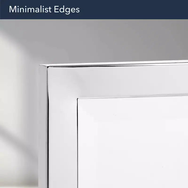 24" x 30" Classic Metal Frame Wall Mirror Chrome - Head West: Beveled, Transitional Style, No Assembly Required