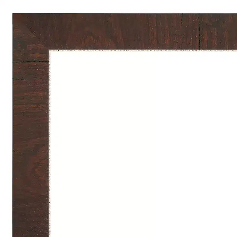 28" x 64" Wildwood Framed Full Length Floor/Leaner Mirror Brown - Amanti Art: Modern Rectangle, Polystyrene Frame, Wall Mountable