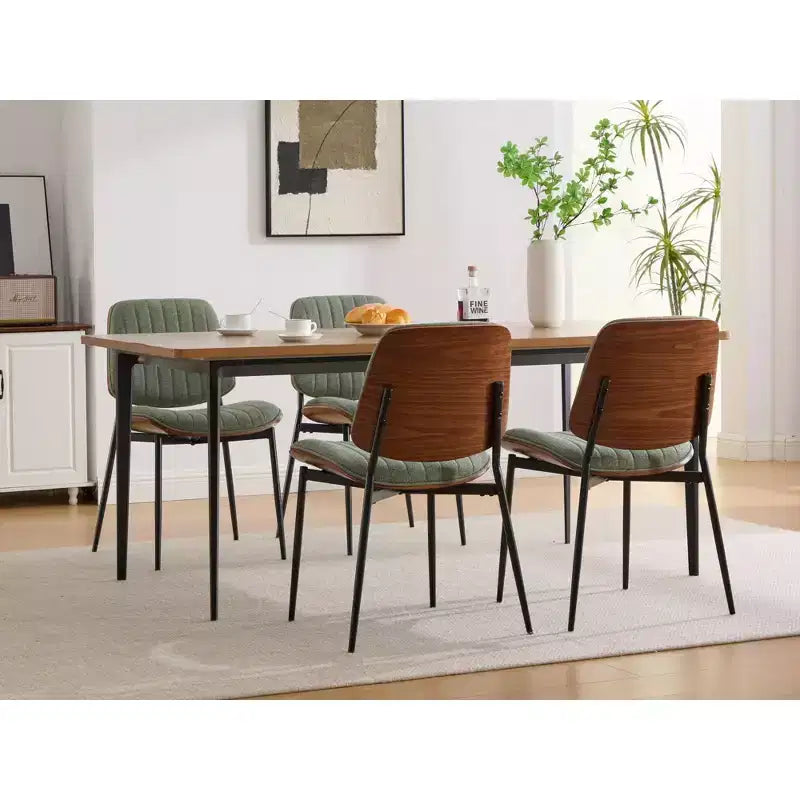 TUYOHW PU Leather Kitchen Chairs Set of 2 with Metal Tapered Legs,Ergonomic Dining Chairs with Curved Backrest,Wider & Deeper Leg Spacing