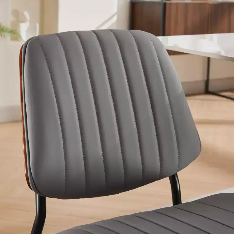 TUYOHW PU Leather Kitchen Chairs Set of 2 with Metal Tapered Legs,Ergonomic Dining Chairs with Curved Backrest,Wider & Deeper Leg Spacing