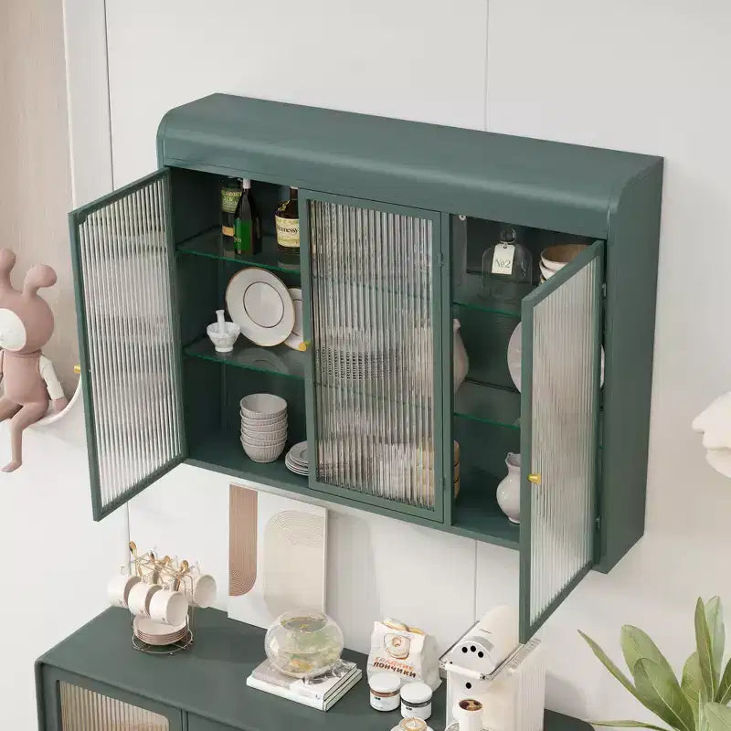 36''w Wall Cabinets for Laundry Room, Acrylic Glass Wall Mounted Storage Cabinets Medicine Cabinet for Kitchen Garage Laundry, 3 Door