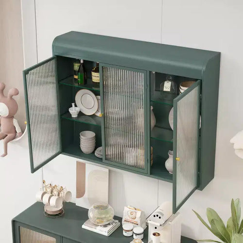 36''w Wall Cabinets for Laundry Room, Acrylic Glass Wall Mounted Storage Cabinets Medicine Cabinet for Kitchen Garage Laundry, 3 Door