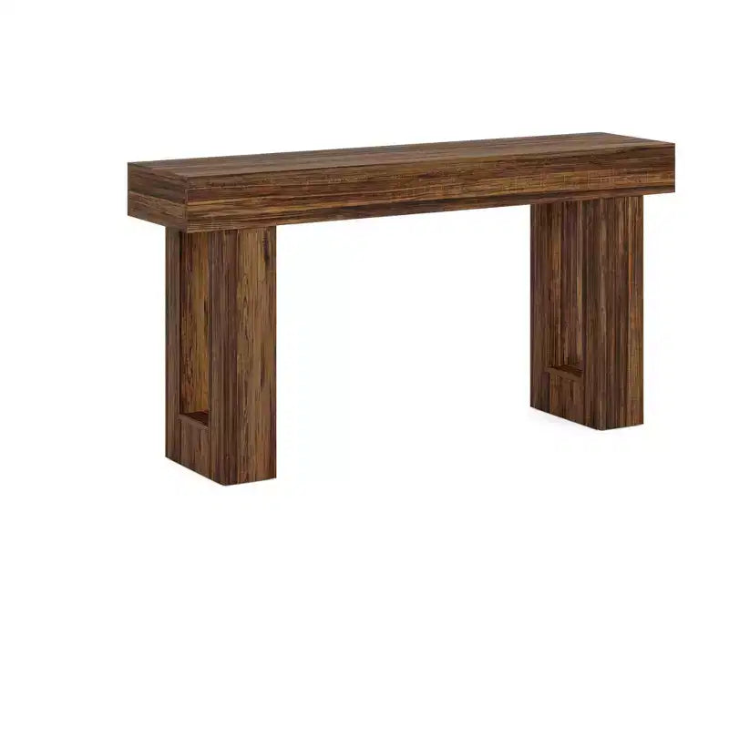 MAYEERTY 63-Inch Country-Style Wooden Sofa Table, Rustic Entryway Accent Table