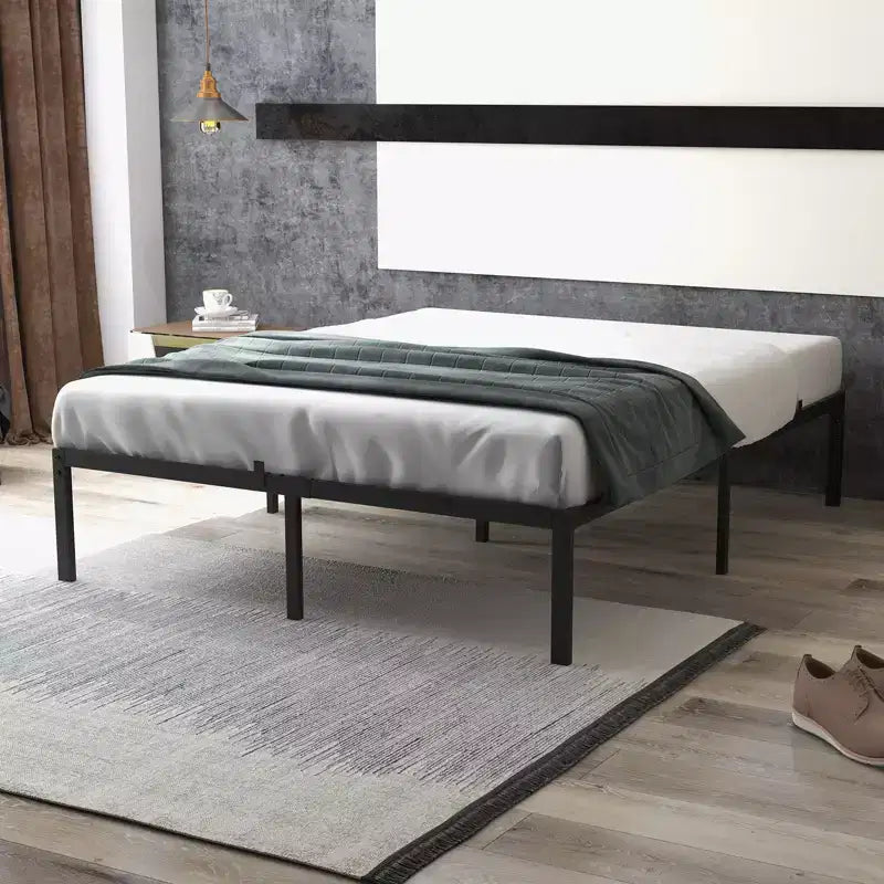 Metal Bed Frame,Heavy Duty Platform Bed w/Storage Space,Easy Assembly, No Box Spring Needed,Idea for Small Space