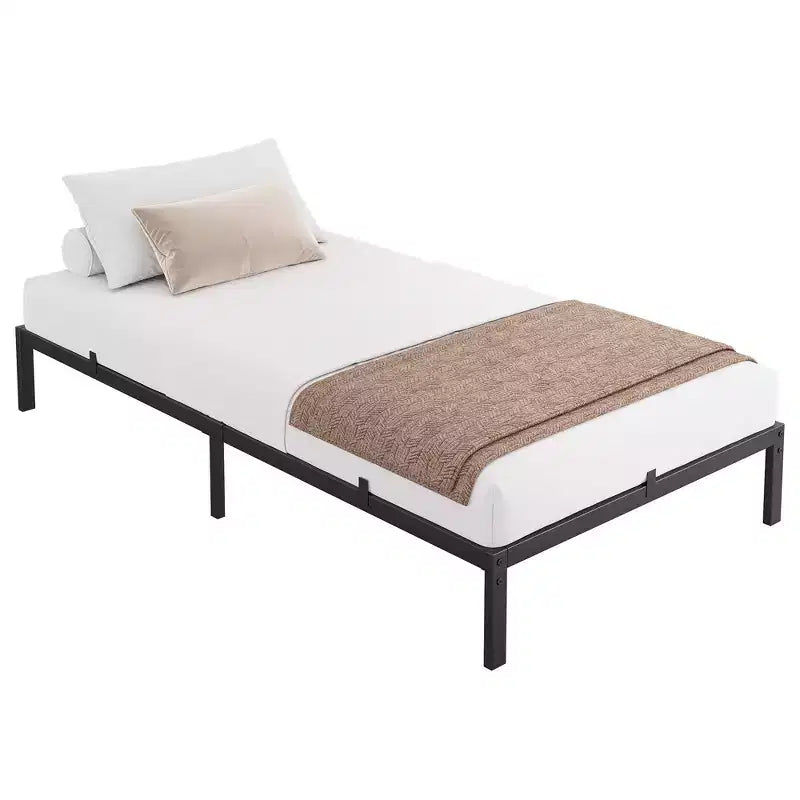 Metal Bed Frame,Heavy Duty Platform Bed w/Storage Space,Easy Assembly, No Box Spring Needed,Idea for Small Space