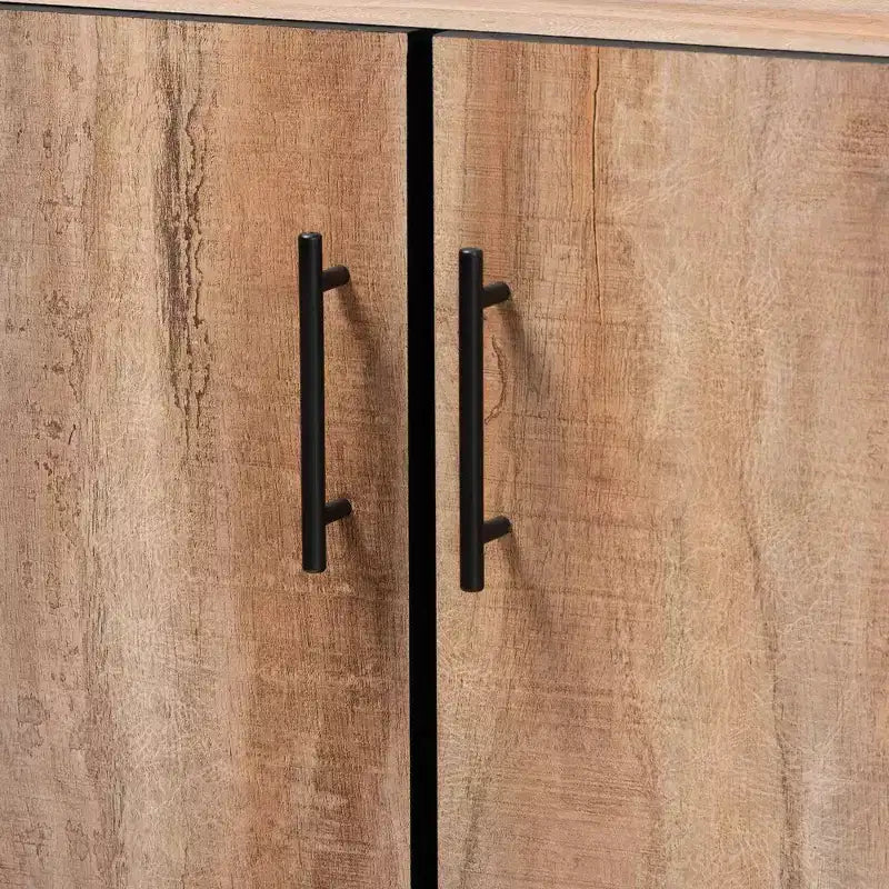 Patton Wood 3 Door Dining Room Sideboard Buffet Oak - Baxton Studio