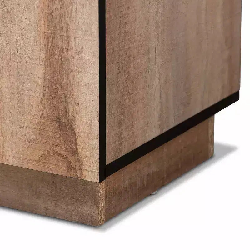 Patton Wood 3 Door Dining Room Sideboard Buffet Oak - Baxton Studio