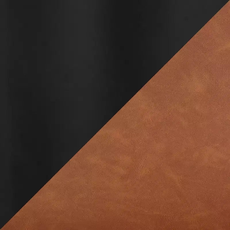 Franklin Armchair with Faux Leather Black/Camel Brown - LumiSource: Metal Frame, Padded Seat, Modern Design