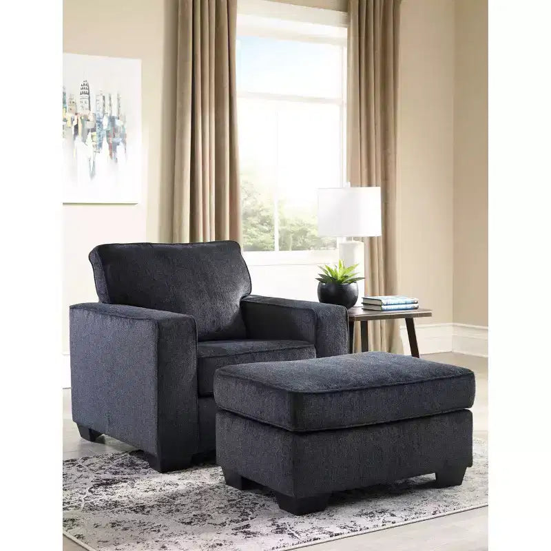 Altari Accent Chair Slate: Contemporary Plush Upholstery, No Assembly - Signature Design by Ashley