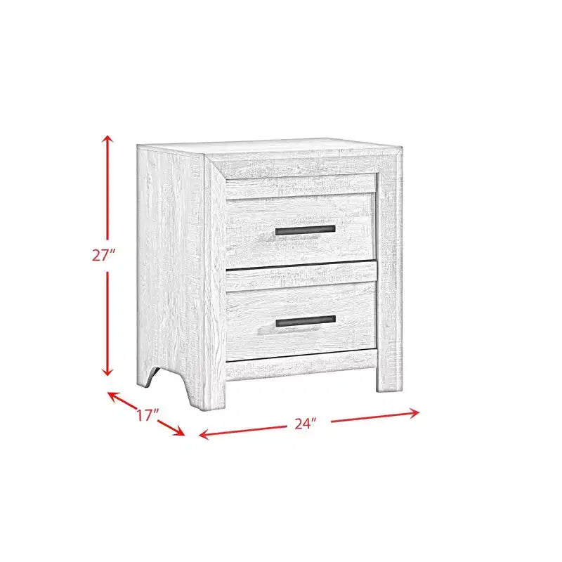 Keely 2 Drawer Nightstand White - Picket House Furnishings