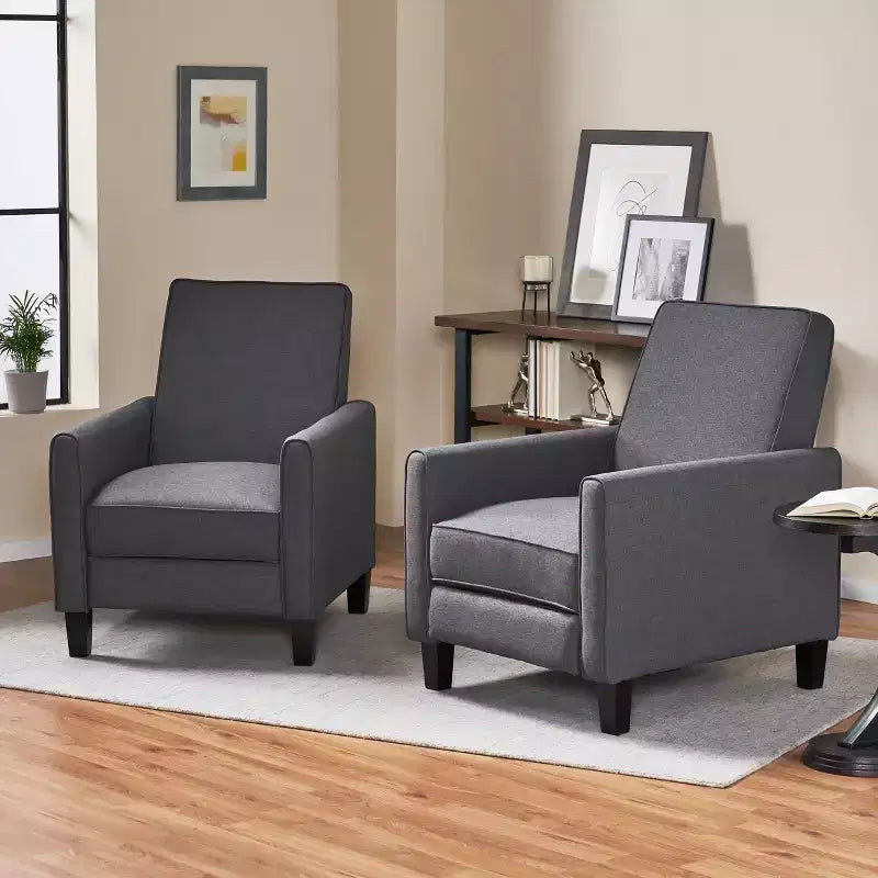 Set of 2 Darvis Contemporary Recliners - Christopher Knight Home
