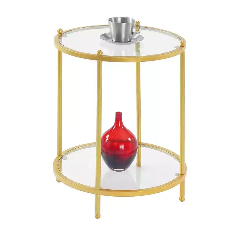 Royal Crest 2 Tier Round End Table - Johar Furniture