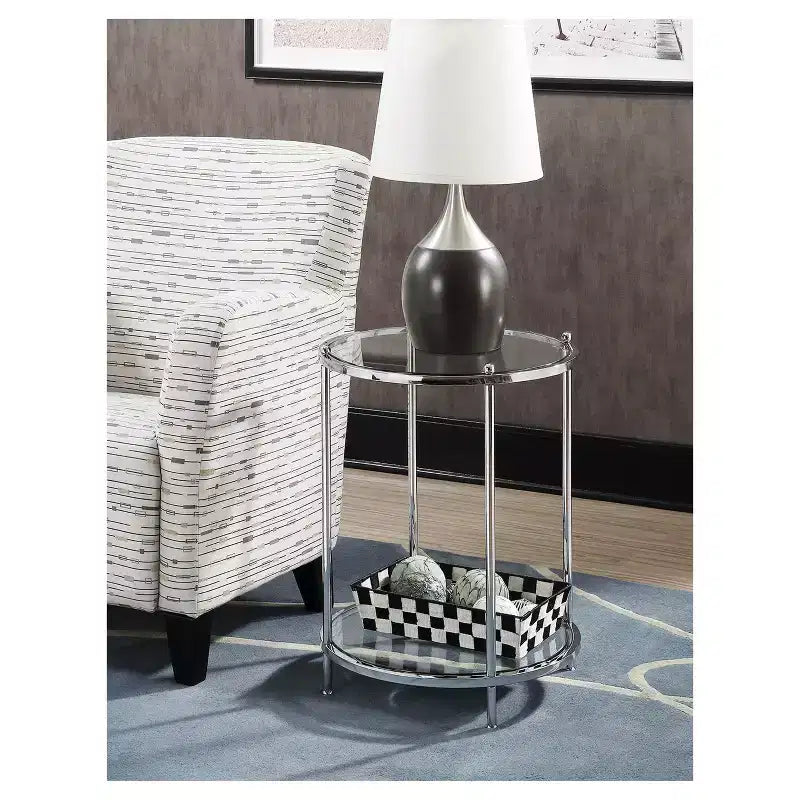 Royal Crest 2 Tier Round End Table - Johar Furniture