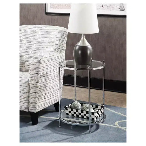 Royal Crest 2 Tier Round End Table - Johar Furniture