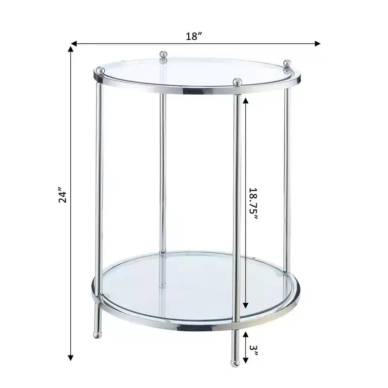 Royal Crest 2 Tier Round End Table - Johar Furniture