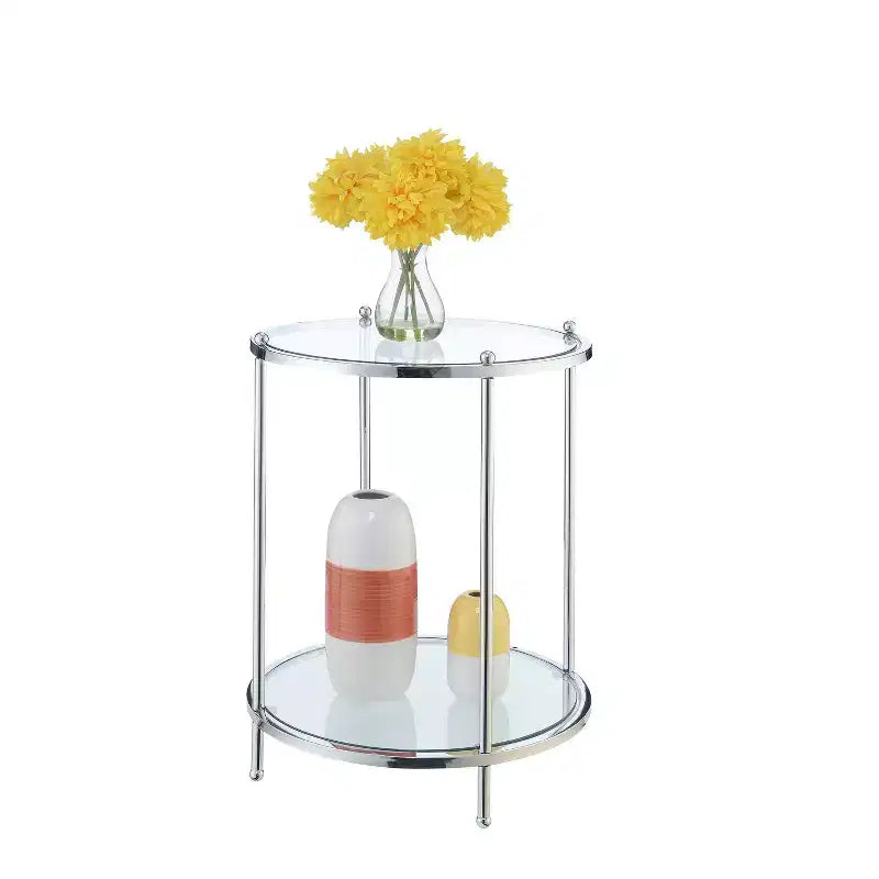 Royal Crest 2 Tier Round End Table - Johar Furniture