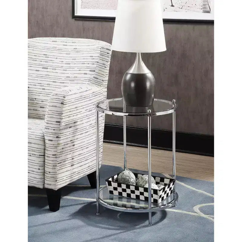 Royal Crest 2 Tier Round End Table - Johar Furniture