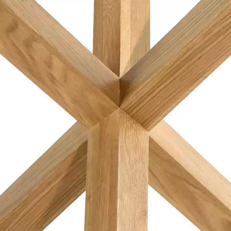 Poly & Bark 37.4 Kennedy Glass Top Round Wood Dining Table