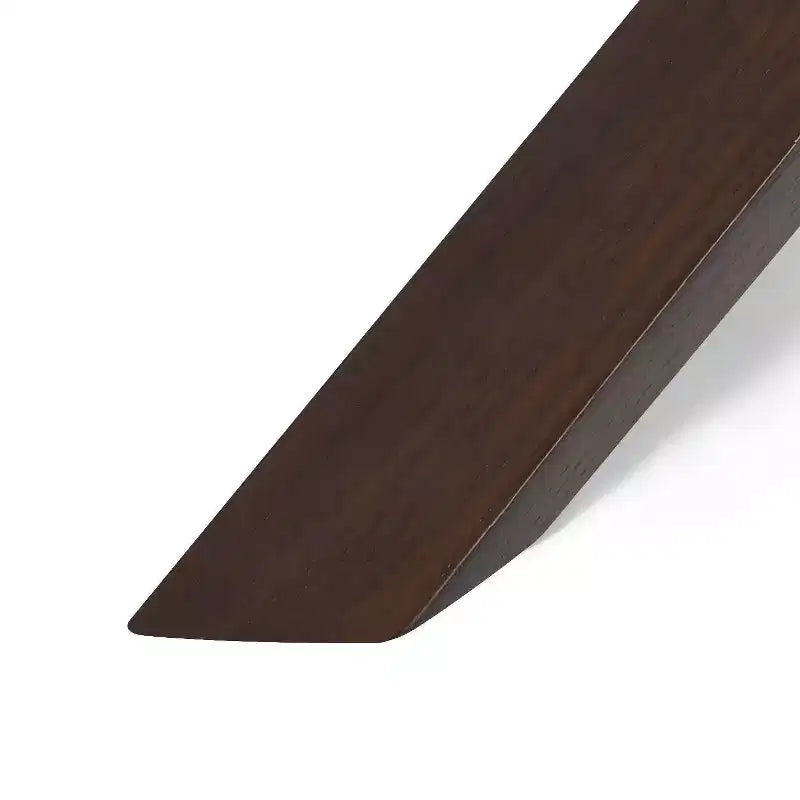 Poly & Bark 37.4 Kennedy Glass Top Round Wood Dining Table