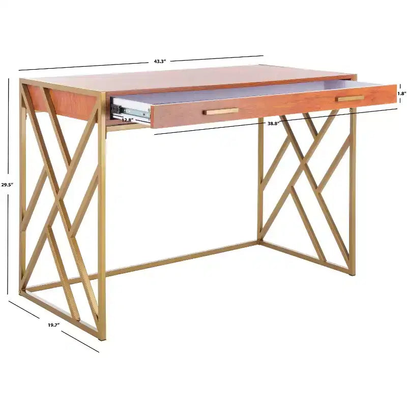 Elaine 1 Drawer Desk - DSK2201 - Safavieh