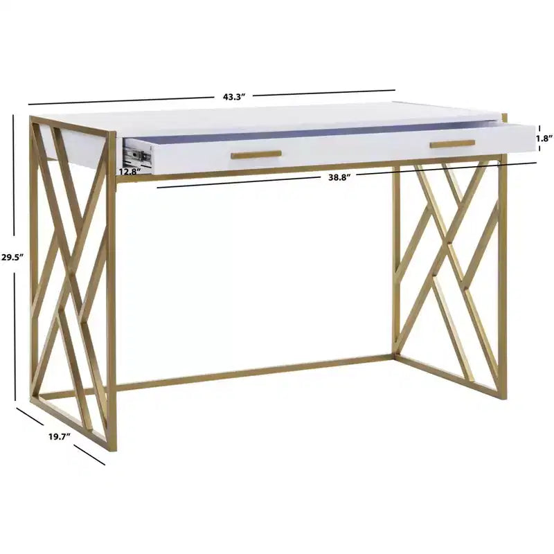 Elaine 1 Drawer Desk - DSK2201 - Safavieh