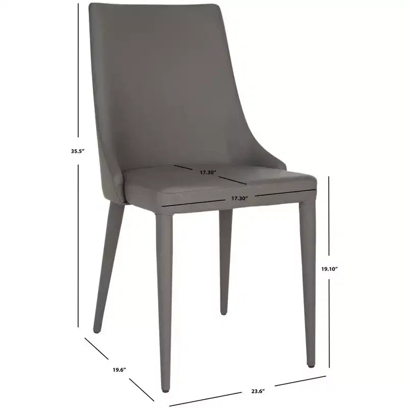 Summerset 19 H Leather Side Chair (Set of 2) - FOX2014 - Safavieh Couture