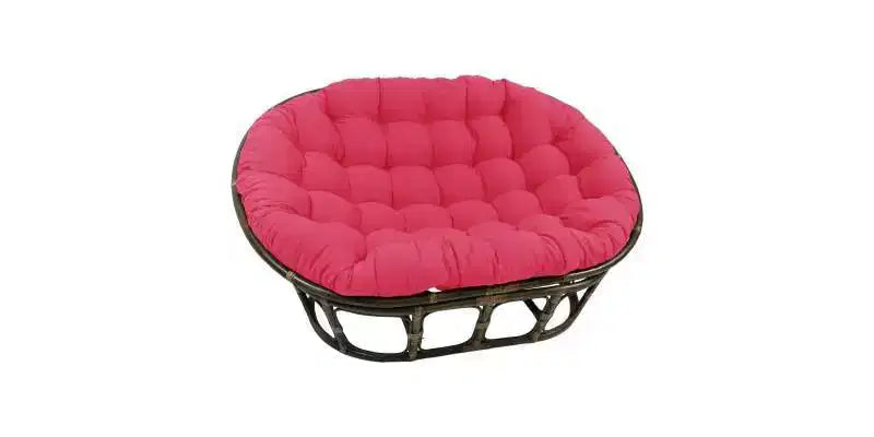 63x45 Double Papasan with Twill Cushion - International Caravan