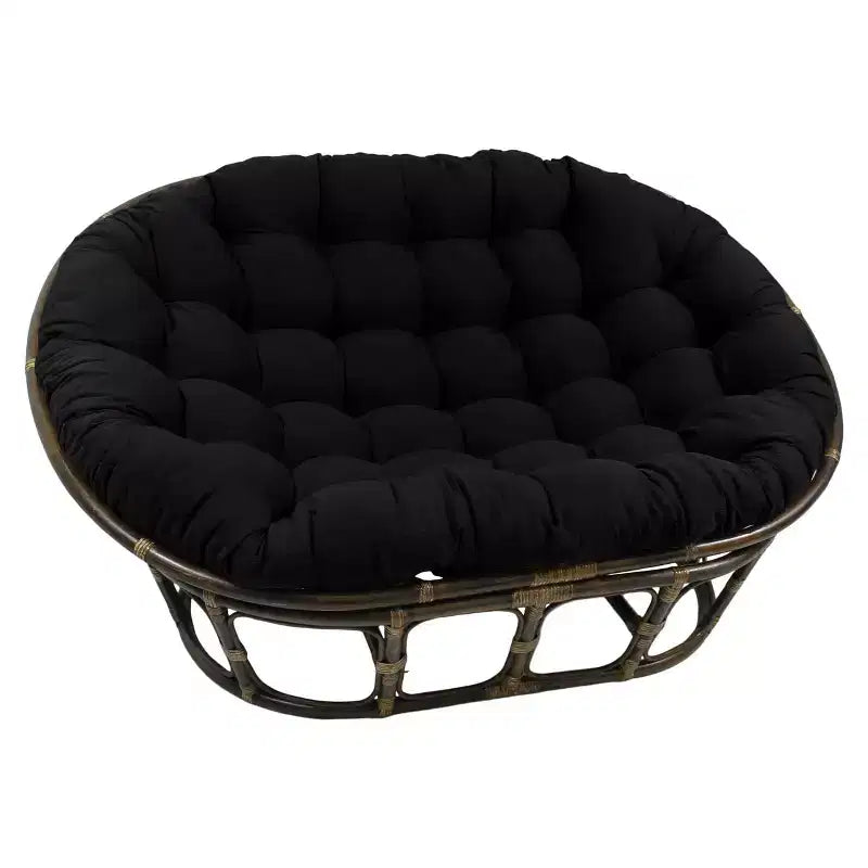 63x45 Double Papasan with Twill Cushion - International Caravan