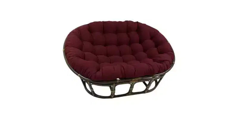 63x45 Double Papasan with Twill Cushion - International Caravan