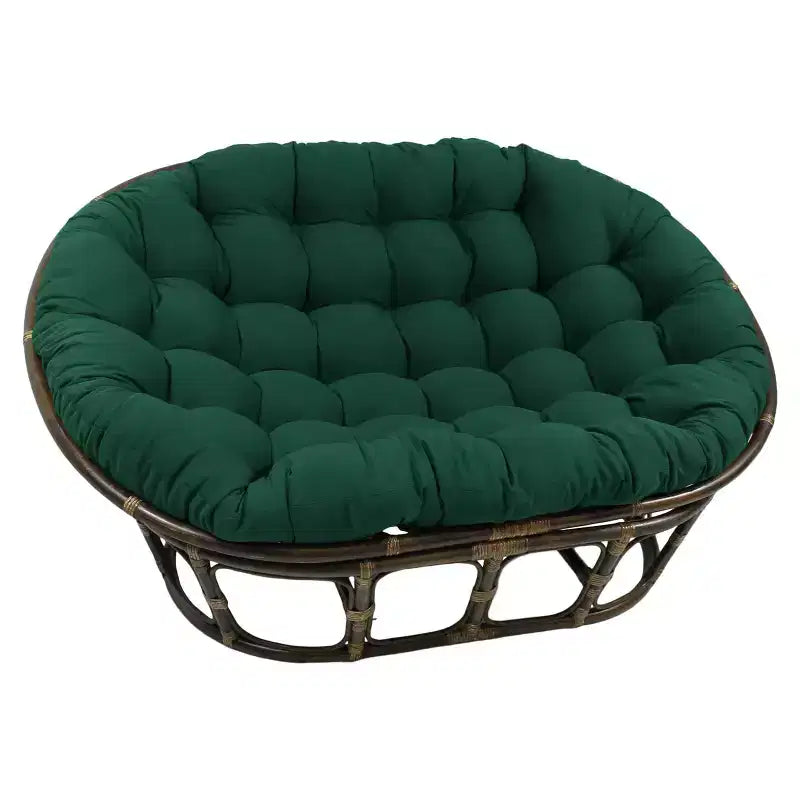 63x45 Double Papasan with Twill Cushion - International Caravan