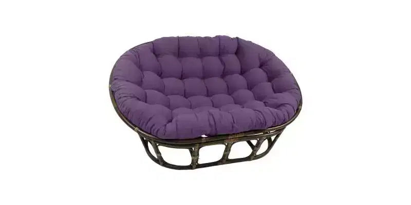 63x45 Double Papasan with Twill Cushion - International Caravan