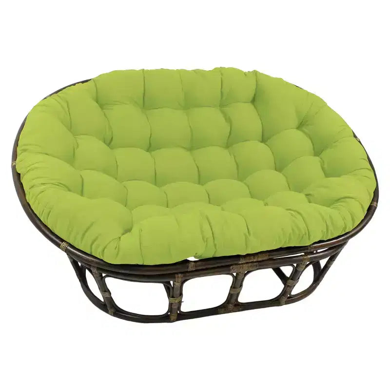 63x45 Double Papasan with Twill Cushion - International Caravan
