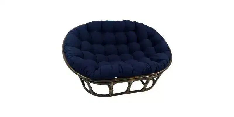 63x45 Double Papasan with Twill Cushion - International Caravan