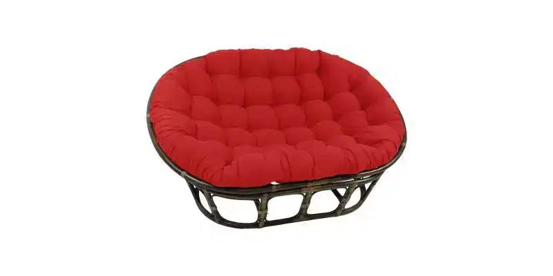 63x45 Double Papasan with Twill Cushion - International Caravan
