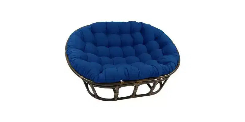 63x45 Double Papasan with Twill Cushion - International Caravan