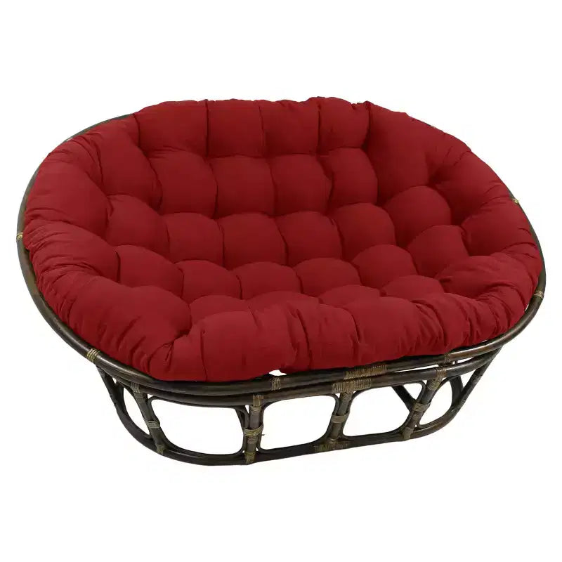 63x45 Double Papasan with Twill Cushion - International Caravan
