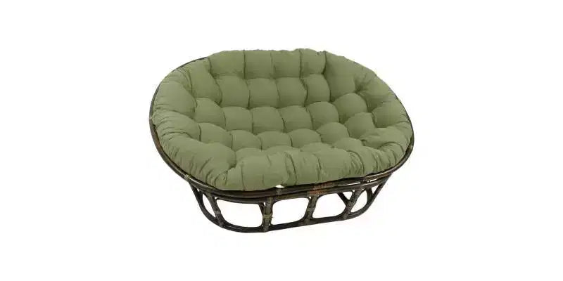 63x45 Double Papasan with Twill Cushion - International Caravan