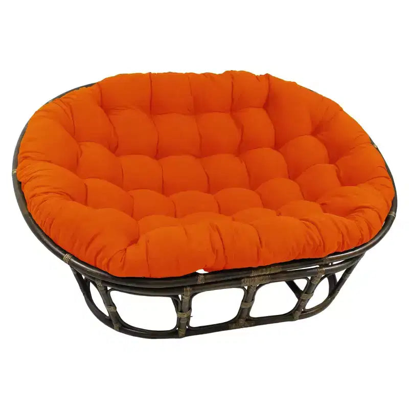 63x45 Double Papasan with Twill Cushion - International Caravan