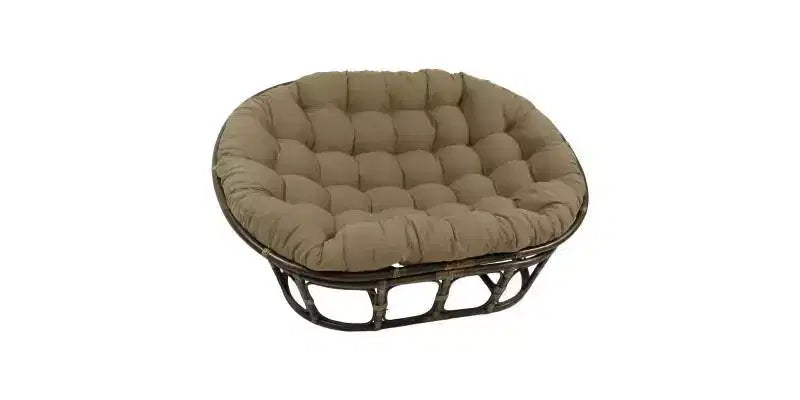 63x45 Double Papasan with Twill Cushion - International Caravan