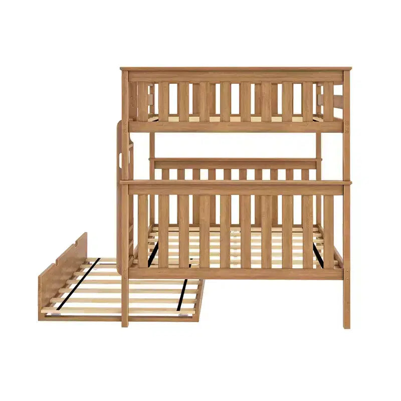 Max & Lily Full over Full Bunk Bed with Trundle Bed