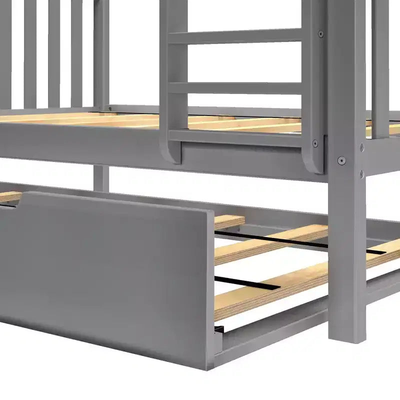 Max & Lily Full over Full Bunk Bed with Trundle Bed