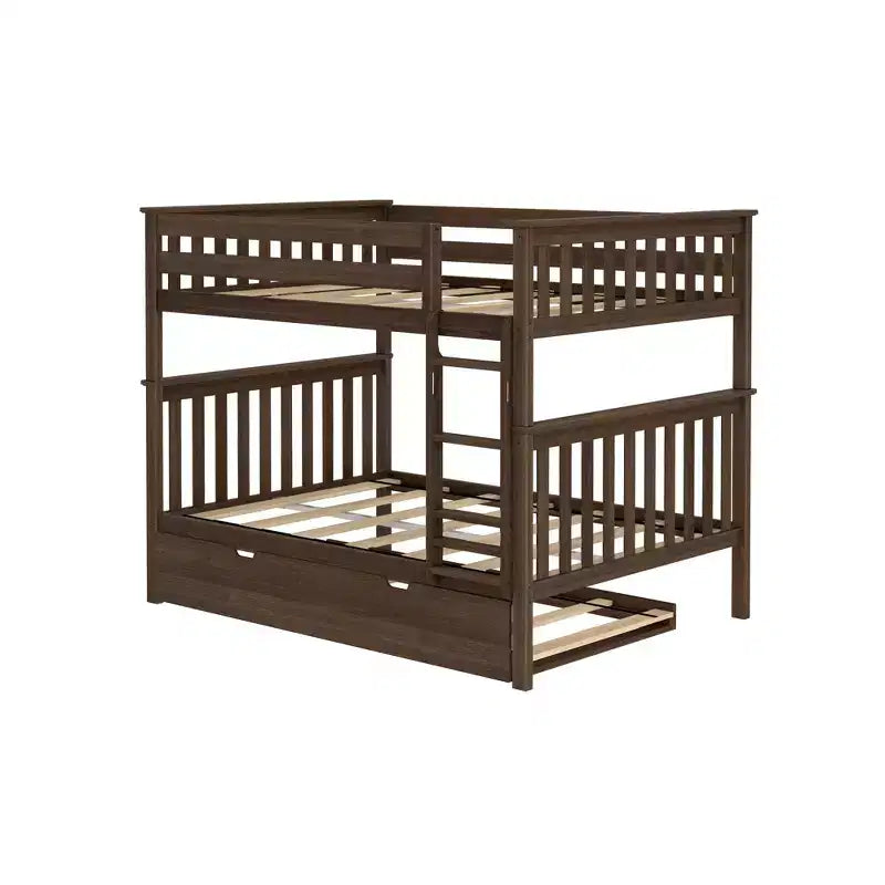 Max & Lily Full over Full Bunk Bed with Trundle Bed