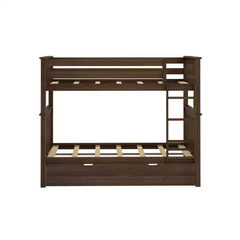 Max & Lily Full over Full Bunk Bed with Trundle Bed