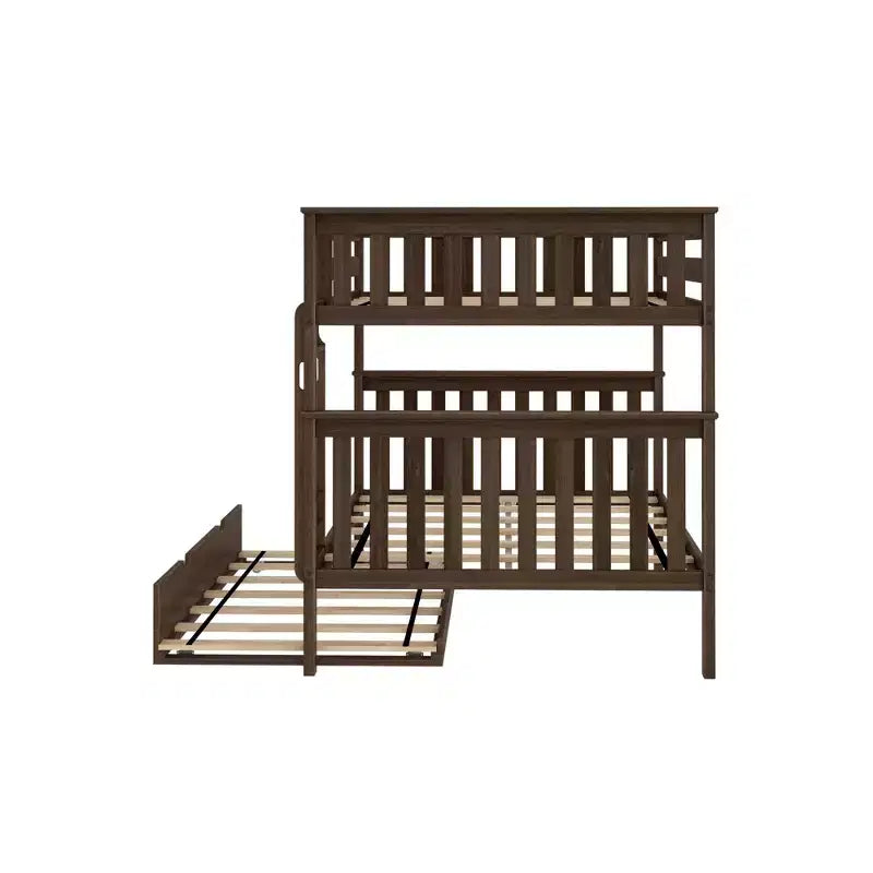 Max & Lily Full over Full Bunk Bed with Trundle Bed