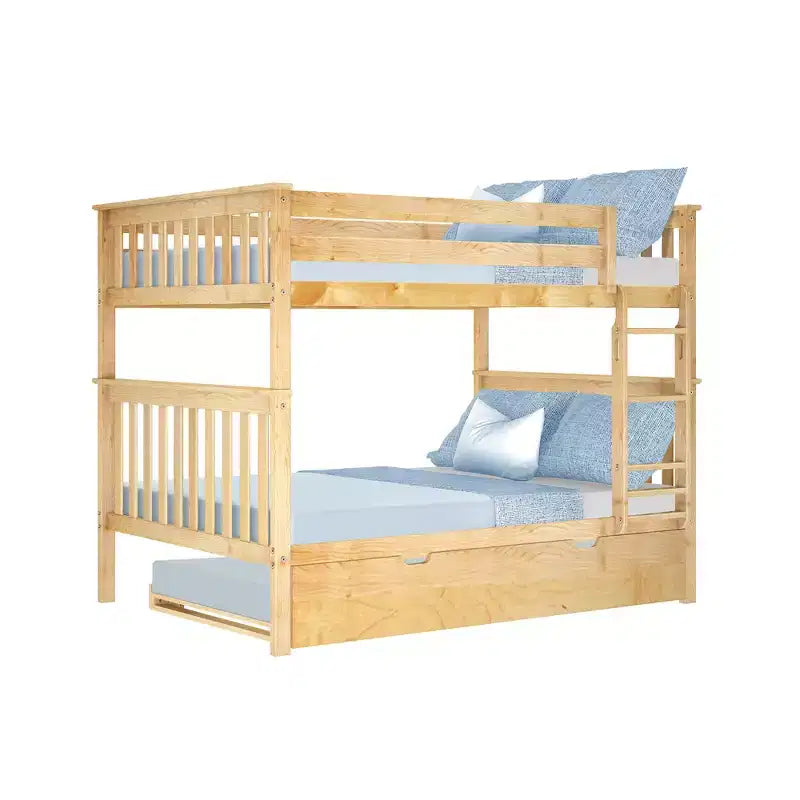 Max & Lily Full over Full Bunk Bed with Trundle Bed