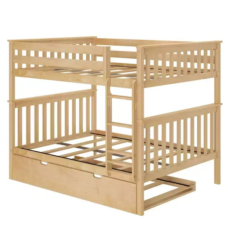 Max & Lily Full over Full Bunk Bed with Trundle Bed