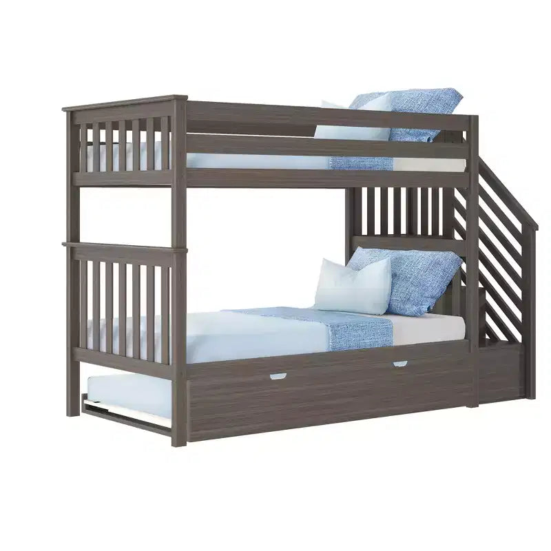 Max & Lily Twin over Twin Staircase Bunk with Trundle