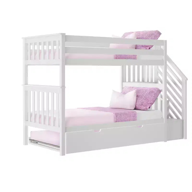 Max & Lily Twin over Twin Staircase Bunk with Trundle